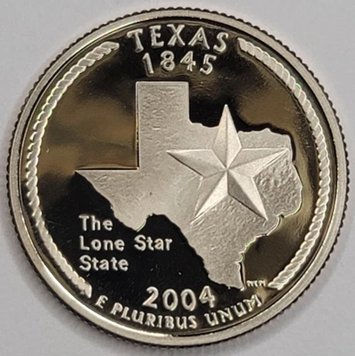 2004 S QUARTER GEM PROOF DCAM TEXAS - CN-CLAD - Image 1 of 4