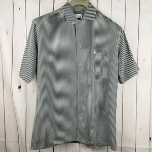 HARRODS BY ETON SWEDEN Mens (see sizing in desc) Grey/Black Stripe Short sleeve - Picture 1 of 16