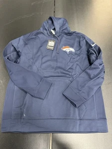 Nike Denver Broncos Therma-Fit On Field Hoodie Navy Brand New XXL AAP - Picture 1 of 3