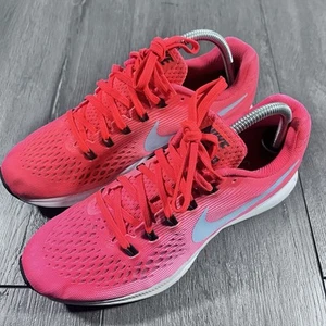 Nike Air Zoom Pegasus 34 Shoes Womens Pink Sz 7 Running Bright Crimson Marathon - Picture 1 of 9