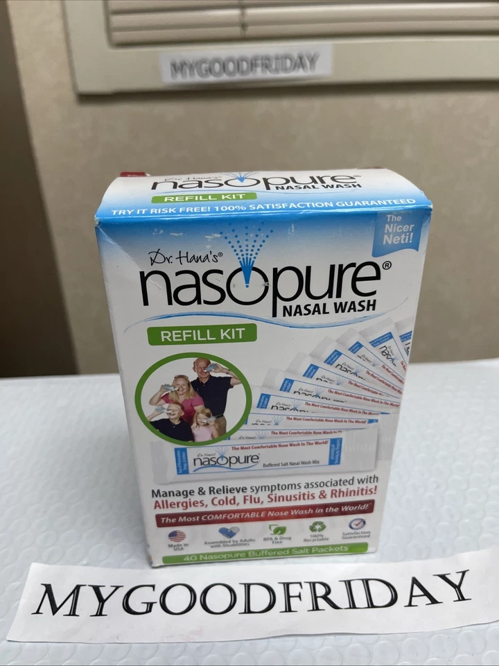 Kit de recarga de lavado nasal Dr. Hana's Nasopure - 1 cada uno - 40 quilates caducidad: 2/2026 paquete sellado Foto 1 de 4