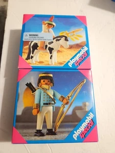 Playmobil Juegos Especiales 4527 Niño Indio Con Arco Y Set 4629 Niño Indio A Caballo - Imagen 1 de 2
