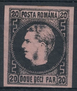 ROMANIA 1866 Profilo del Principe, 20p 1° tipo carta spessa MH* - Picture 1 of 1