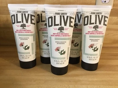 5 Korres  Pure Greek Olive Body Cream HONEYSUCKLE 6.76 fl oz Each SEALED - Image 1 of 2