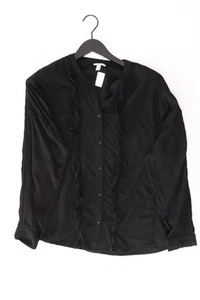 edc by Esprit Rüschenbluse Regular Bluse für Damen Gr. 44, XL Langarm schwarz - Bild 1 von 6