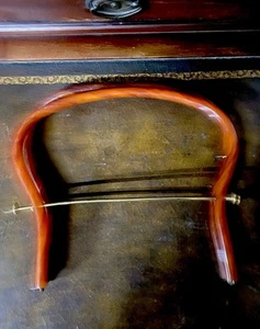 Bernstein Bakelit Geldbörse Griffe mit Messing Vintage MCM DIY Häkeln Stricken - Bild 1 von 7