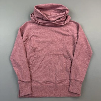 LL Bean Sudadera Mujer Mediana Rosa Capucha Cuello Acogedor Pullover Agujero para el Pulgar Elástico Foto 1 de 4