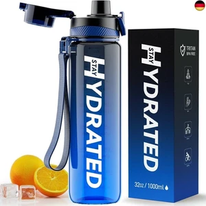 Mevoly Drinking Bottle, 1 Litre, BPA-Free Tritan Water Bottle, 1 Litre Sports - Bild 1 von 8
