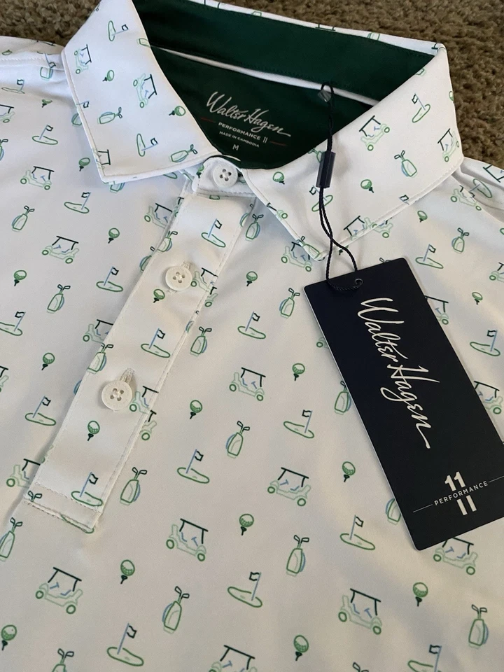 Новый с Ярлыками Walter Hagen гольф поло размер средний тележки и сумки плохой птицы стиль гольфист - Изображение 1 из 4