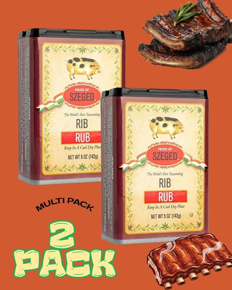 2 PK - ORGULLO DE SZEGED RIB Frotar Condimento Mezcla de Especias Agitador 5 Onzas VENDEDOR DE EE. UU. Foto 1 de 1