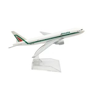 1:400 16cm Alitalia B777 Plane Model Alloy Aircraft Diecast Airplane Ornaments - Foto 1 di 12