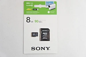 Sony 8GB UHS-I 1 microSDHC 90 MB/s Class 10 SR-8UY3A/TQ - Free 2-3 Day Shipping - Picture 1 of 2