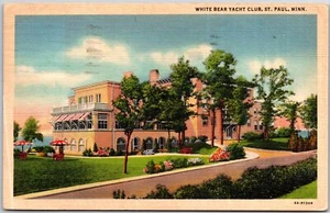 1940's White Bear Yacht Club Saint Paul Minnesota Flowers Ground Posted Postcard - Picture 1 of 2