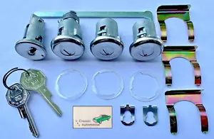 1967 Chevy Camaro 66 67 Chevy II Nova Lock Set Door Trunk Ignition 2 GM Key 1966 - Foto 1 di 4