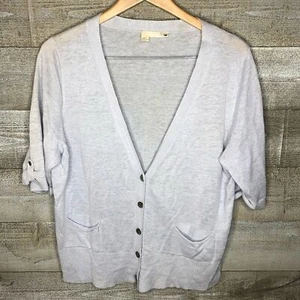 Eileen Fisher Grande 100% Lino Azul Claro Botón Cárdigan Suéter Grande - Imagen 1 de 5