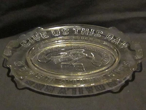 Vintage Pressed Glass Liberty & Freedom Bread Plate - Picture 1 of 2