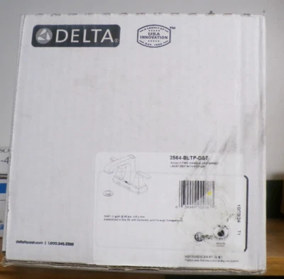 NEW DELTA 2564-BLTP-DST Ashlyn 1.5 GPM Centerset Bathroom Faucet BLACK - Image 1 of 2