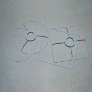 2 Sets DIY Circular Square Lampshade Frame Ring Light Shade Parts for E27 Socket - Picture 1 of 29