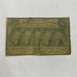 1863 $.50 First Issue Fractional Currency Obsolete Bank Note Bill 1st Issue - Picture 1 of 2