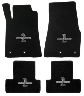 ¡Nuevo! Juego de alfombrillas Mustang 2010-2015 negras Shelby Cobra GT500 logotipo bordado A Foto 1 de 4