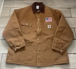 Vintage CARHARTT Jacket Blanket Lined Duck Canvas Sz 48 XL 6BLC Made in USA - Imagen 1 de 8
