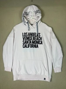 Superdry Hoodie Adult Medium White California Pullover Sweatshirt Mens - Picture 1 of 14