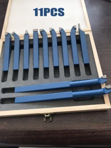 11PCS Metal Lathe Tools 12mm Knifes Bits for Turning Grooving Cutting Machine - Picture 1 of 7