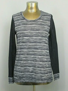 Simply Vera Vera Wang Women Size M Chest 36 Blue Long Sleeve Top Sheer 217-21100 - Imagen 1 de 8