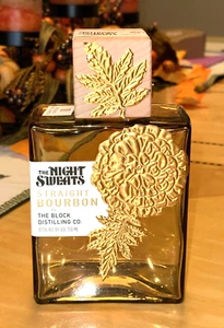 EMPTY Night Sweats Bourbon Square Bottle 750 ml Block Distilling Co Decorative - Picture 1 of 12