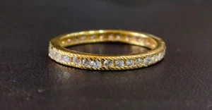 0.50ct Cubic Zirkonia 22K Solid Gold Ehering US 6.50 " Damen Gekennzeichnet 916 - Bild 1 von 12