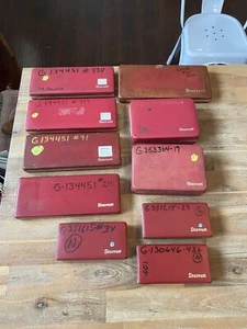 10 Red Starrett Snap Machinist Lathe Tool Mill Empty Gage Case Box Lot Storage - Picture 1 of 13