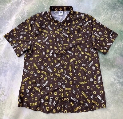 MLB San Diego Padres Men's Button Up Shirt Size L. - Image 1 of 4