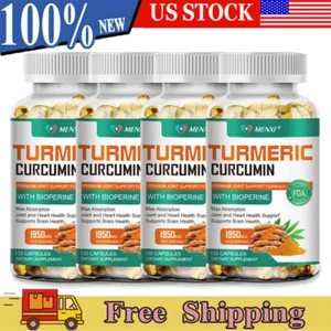 Turmeric Curcumin Highest Potency 95% 2000mg with BioPerine Black Pepper Extract - Picture 1 of 14