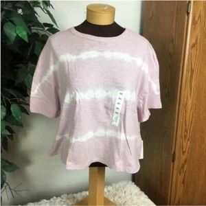 SO cropped short sleeve tee Woman’s Juniors XXL pink & white tie dye - Picture 1 of 13