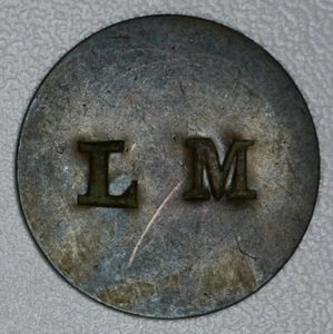 Love Token Counterstamp LM On 1879 Indian Head Penny Cent - Picture 1 of 5
