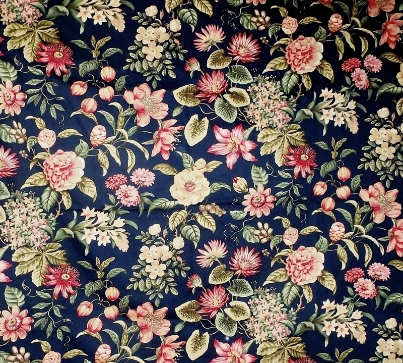 TELA FLORAL 2 1/2 YARDAS 5ª AVENIDA / COVINGTON ~ BELVIDERE ~ CORTINAS DE TAPICERÍA Foto 1 de 2