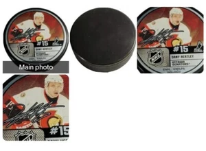 DANY HEATLEY #15 OTTAWA SENATORS NHL NHLPA INGLASCO STAMPED ON SIG! RARE PUCK - Picture 1 of 5
