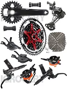 Shimano XT M8100 1x12 Spd 7pcs Groupset w/ SunRace Black Cassette CSMZ901 11/51T - Picture 1 of 5