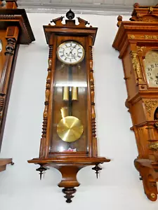 48172 Gustav Becker Wiener Regulator-Jugendstil-Nussbaum-Gehäuse mit GB Signiert - Bild 1 von 24