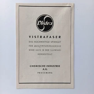 1943 Industria Chimica Pressburg Distra Vistra Pubblicità Pubblicità Advertising - Foto 1 di 1