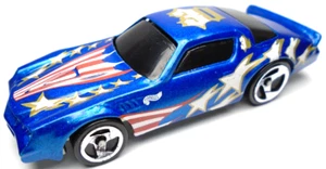 1998 HOT WHEELS CHEVY CAMARO Z28 #30 STARS & STRIPES BLUE 1:64 DIECAST 3" CAR - Picture 1 of 6