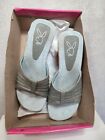 Playboy Shoes Mules Open Toe Blue/Brown Summer Womens 5/38 Suede Leather VTG