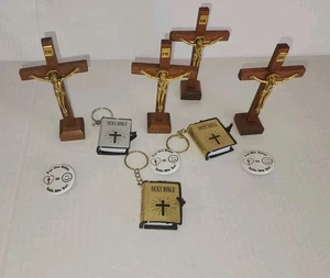 3 Stck. Mini Bibel Schlüsselanhänger Miniatur religiös Buch Anhänger mit Schlüsselring - Bild 1 von 9
