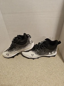 Under Armour Spotlight Lux Mc 2.0 Mens Shoes Sz 11.5 Black White Football Cleats - Picture 1 of 7