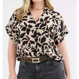 Top Cabi Replay nuovo $89 #4723 autunno 2024 taglia media M nero marrone floreale BEST SELLER - Foto 1 di 2