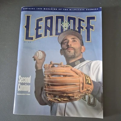 1996 Milwaukee Brewers Official Magazine "Lead-Off" Fernando Vina Cover - Image 1 of 4