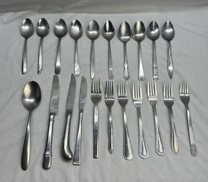 Verschiedenes Edelstahl Besteck Set 21 nicht übereinstimmende Löffel Gabel Messer - Bild 1 von 9
