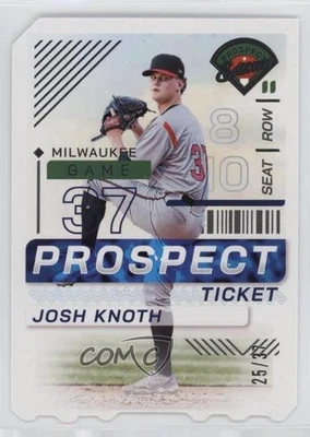 2024 Panini Prospect Edition Ticket Stub /37 Josh Knoth #117 - Image 1 of 2