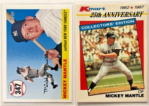 (2x) Tarjeta Yankee Mickey Mantle 1969 Topps DE COLECCIÓN + Inserto de historial de jonrones 2007 - Imagen 1 de 2