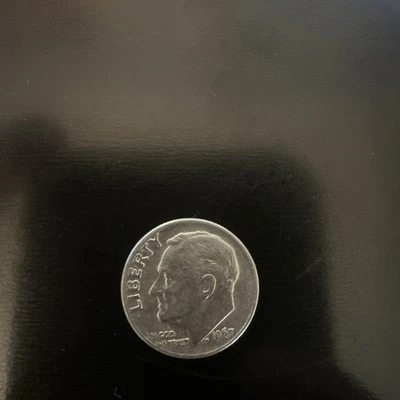 1967 Roosevelt Dime No Mint Mark - Folder Filler - Circulated Actual Coin Shown - Image 1 of 2